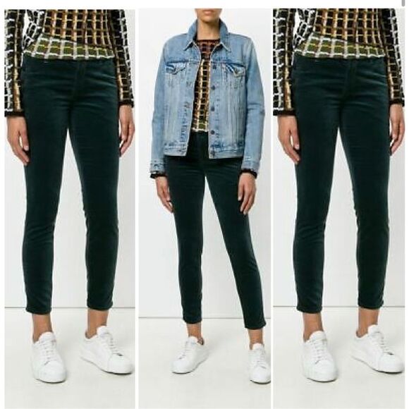 J. Brand Zion Velvet Crop Skinny Jeans in Asphalt Size 26 - Picture 10 of 14